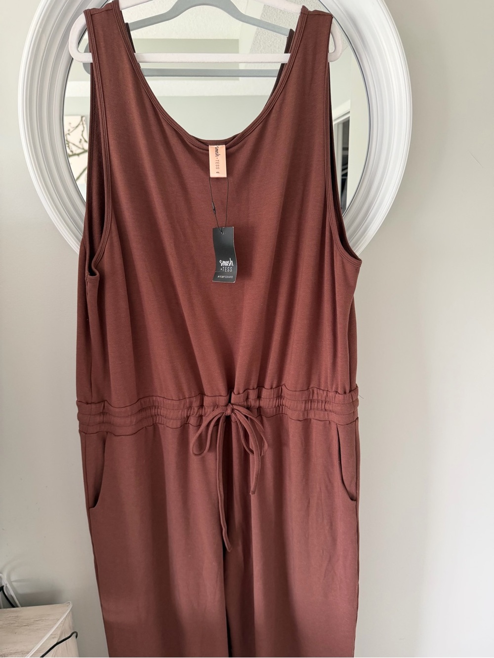 NWT Smash + Tess Happy Hour Romper Classic Cocoa Brown Wide Leg Jumpsuit 4XL - Picture 5 of 11